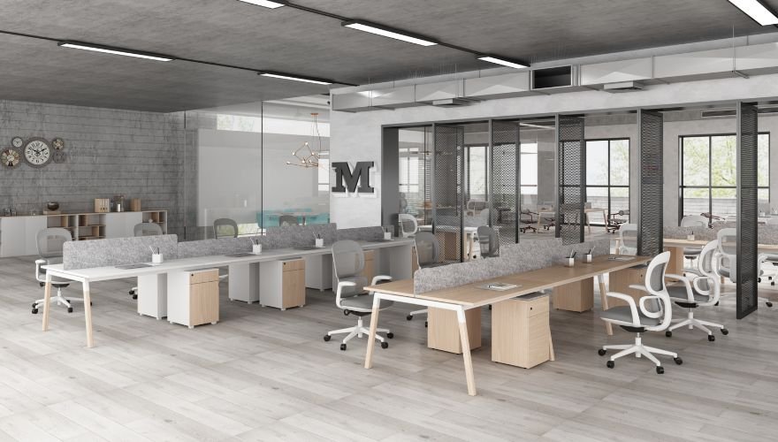 Meet&Co Kendo benching style office workstations