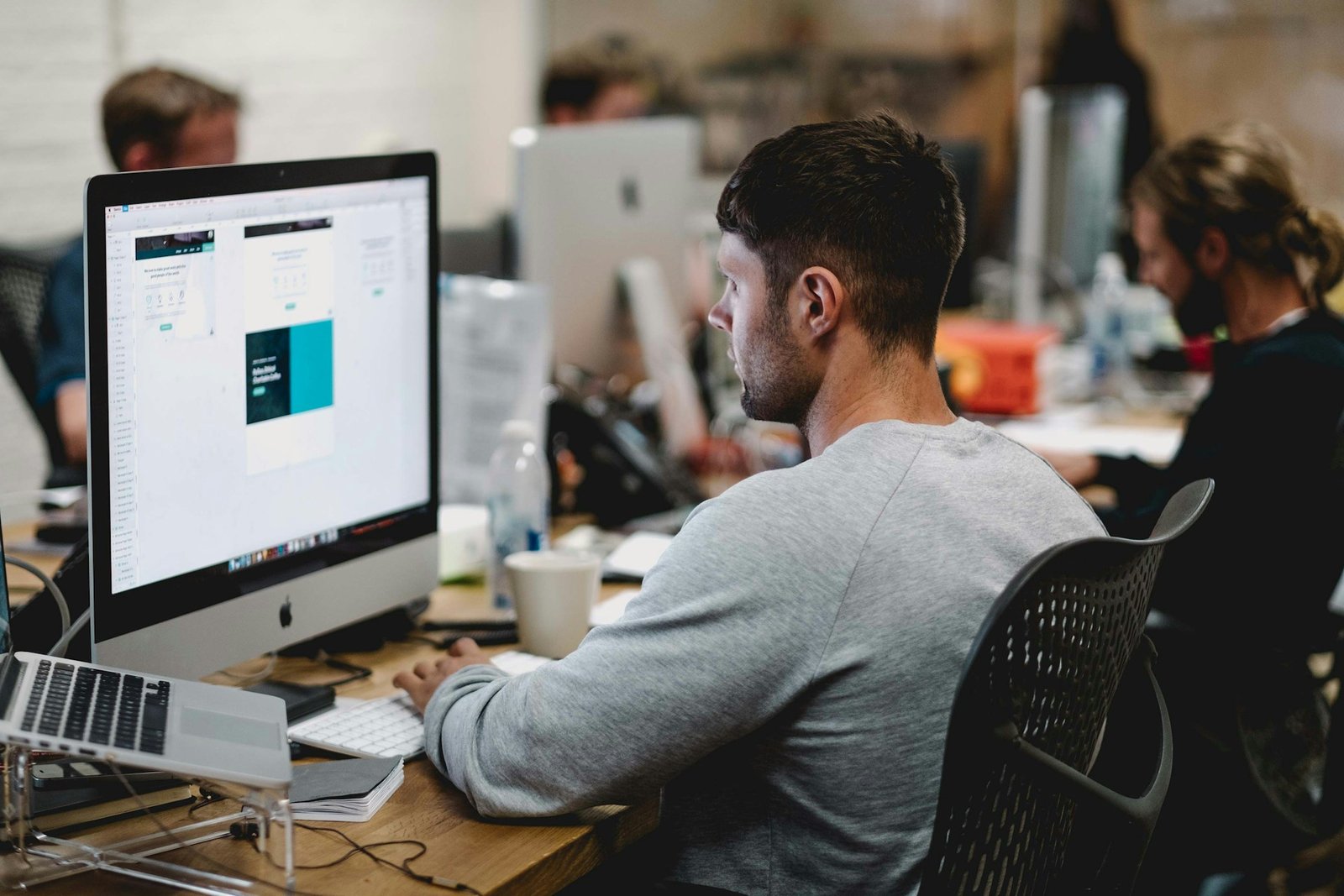 a man working in the office