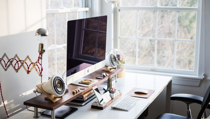 ergonomic desk setup 