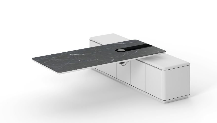 l shaped standing desk Meet&Co Astra L-shaped Standing Desk