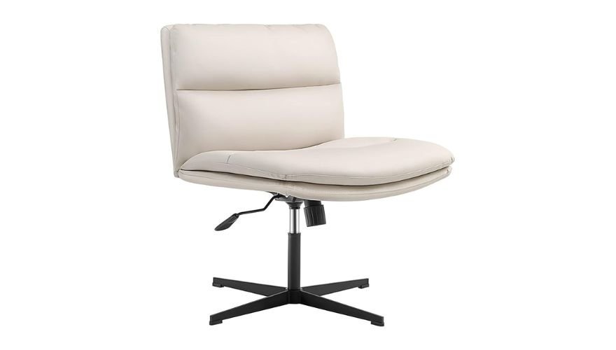 office chair that you can sit cross legged Emiah Armless Desk Chair